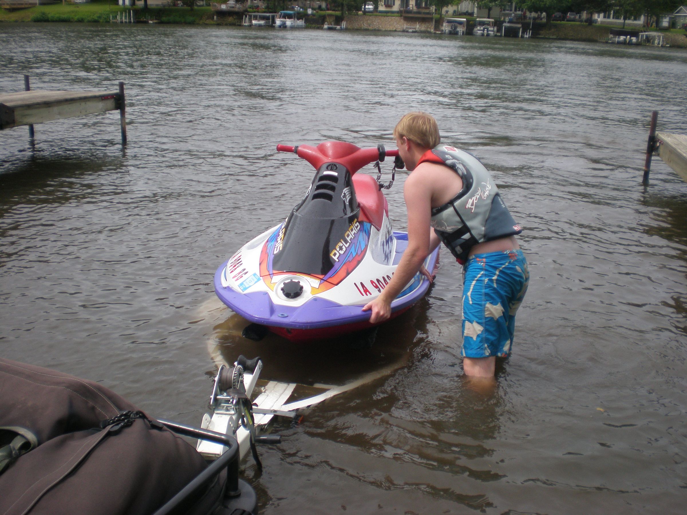 How to Get a Jet Ski Off a Trailer and Into the Water 13 Steps