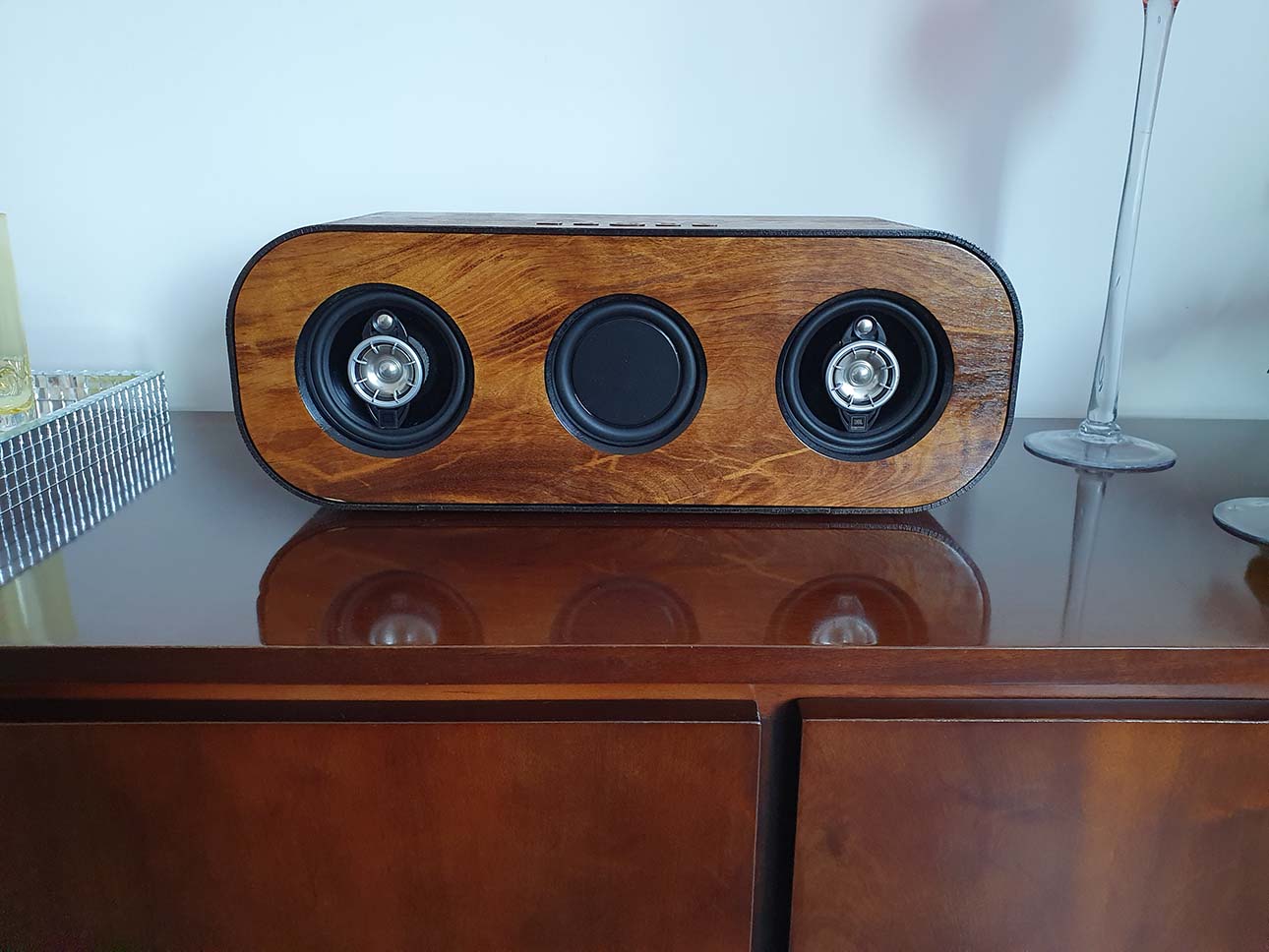homemade wooden speaker
