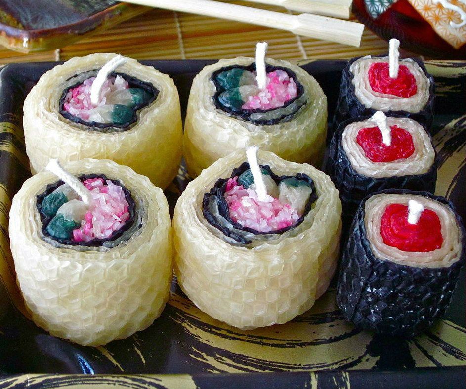 Beeswax Sushi Candles