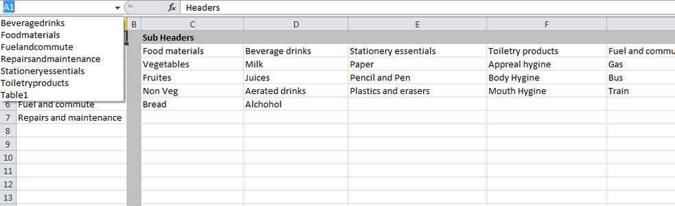 Create Custom Sublist in Excel (sublist Changes As Per Header) : 4 ...