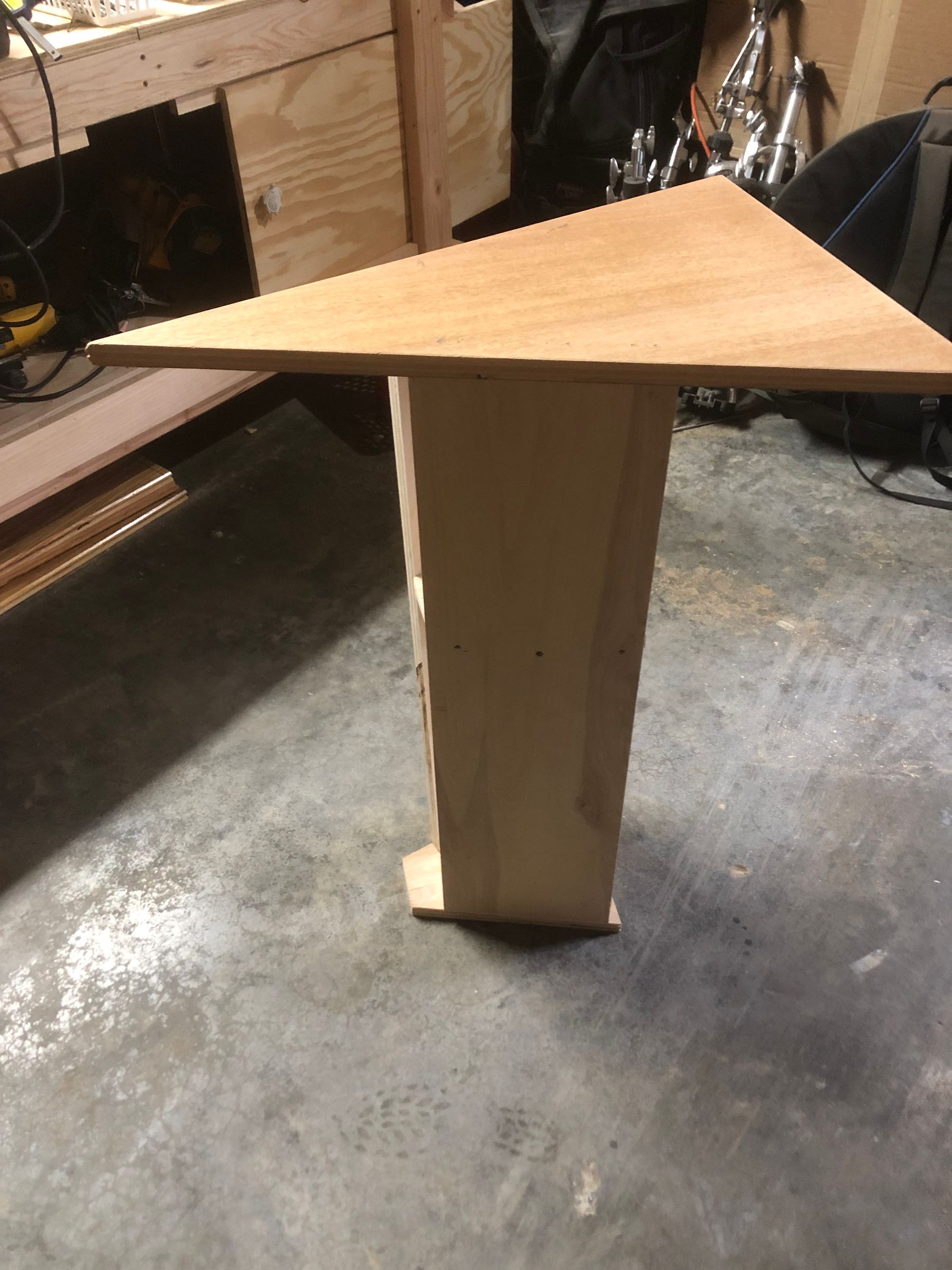 Useful Triangular Table From Old Cabinet Door : 5 Steps (with Pictures ...