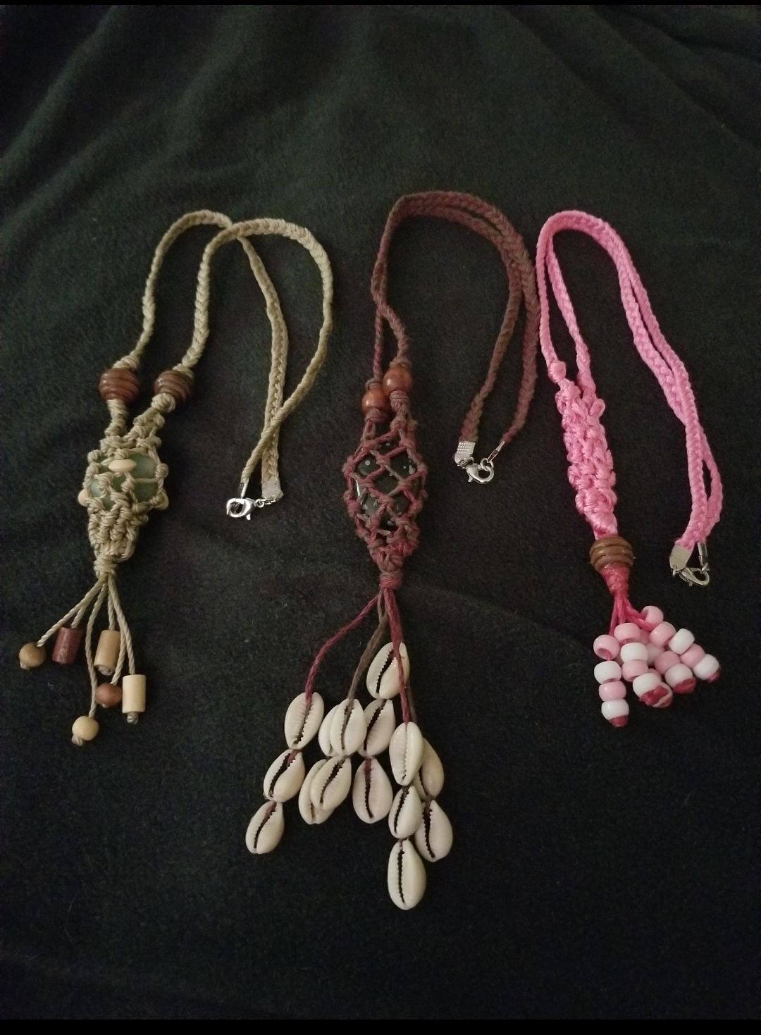 Macrame Interchangeable Stone Necklace 