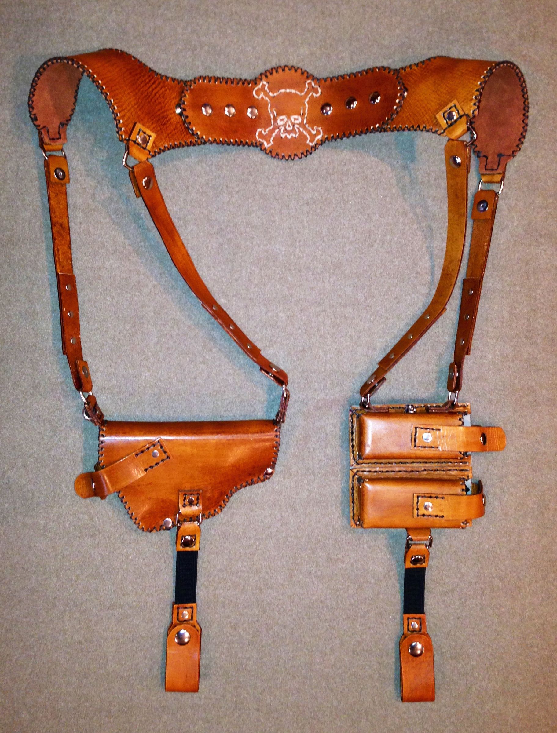Tandy Leather Shoulder Holster Made With Basic Tools Instructables
