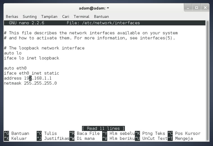 Persiapkan Atau Konfigurasi Ip Address Sebelum Menginstall