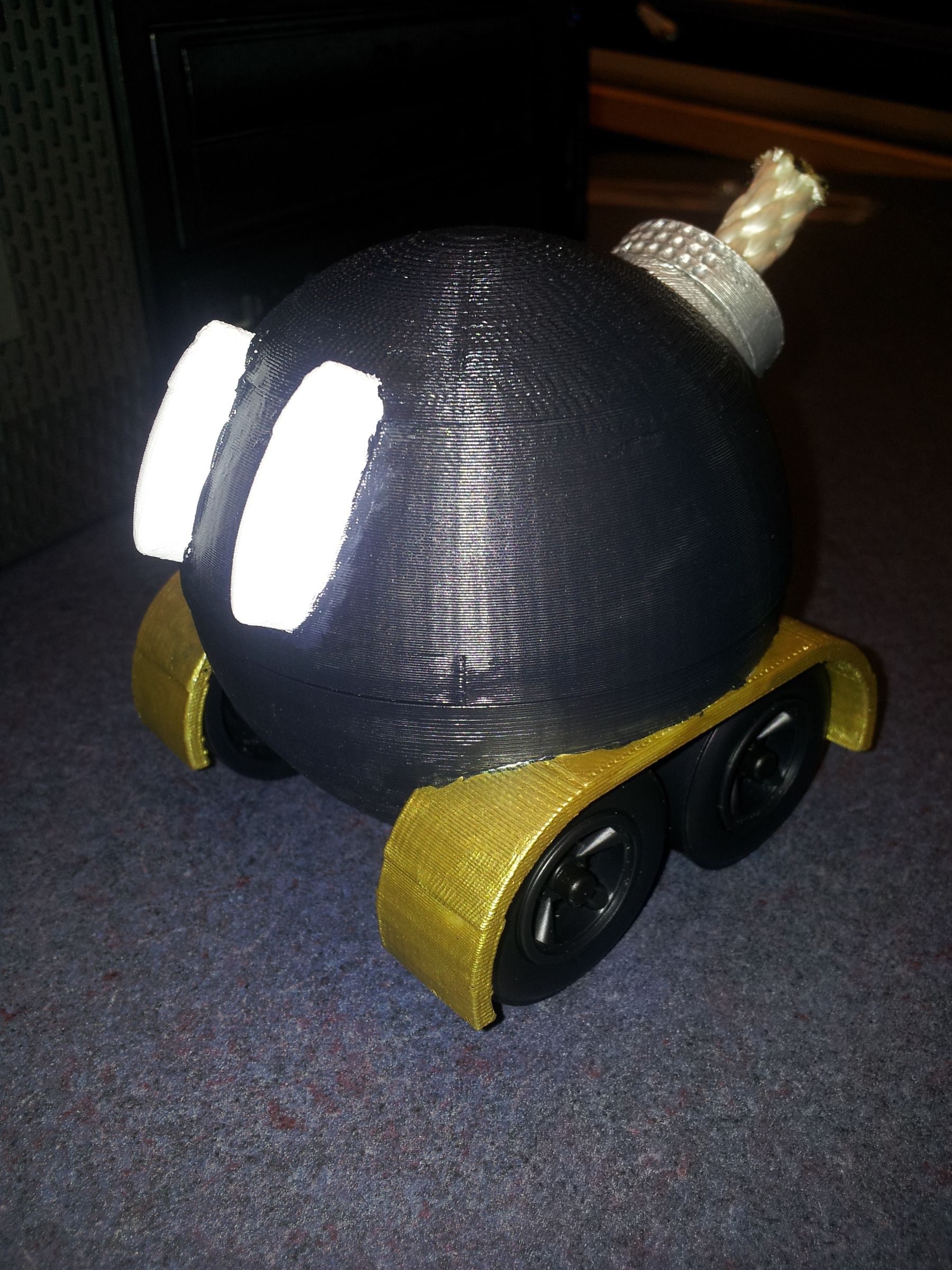 DIY guide for Bob-omb pinewood derby car (3D print) with step-by-step instructions