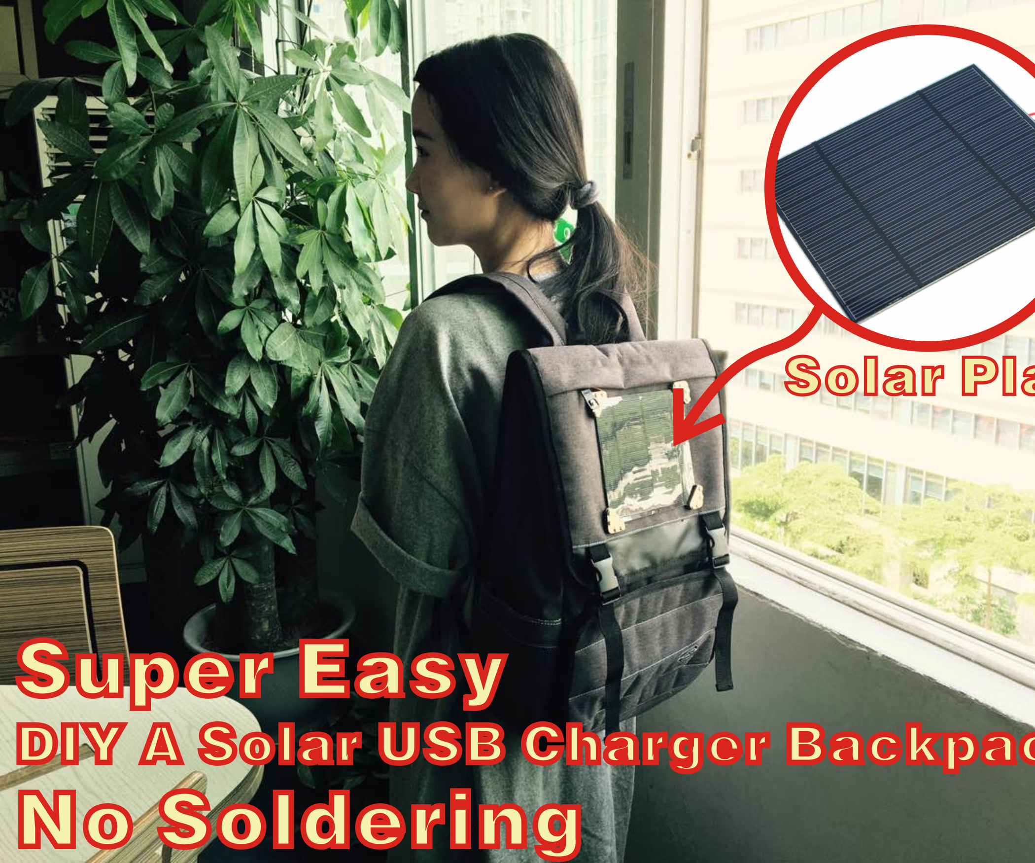 Super Easy DIY a Solar USB Charger Backpack! 8 Steps (with Pictures