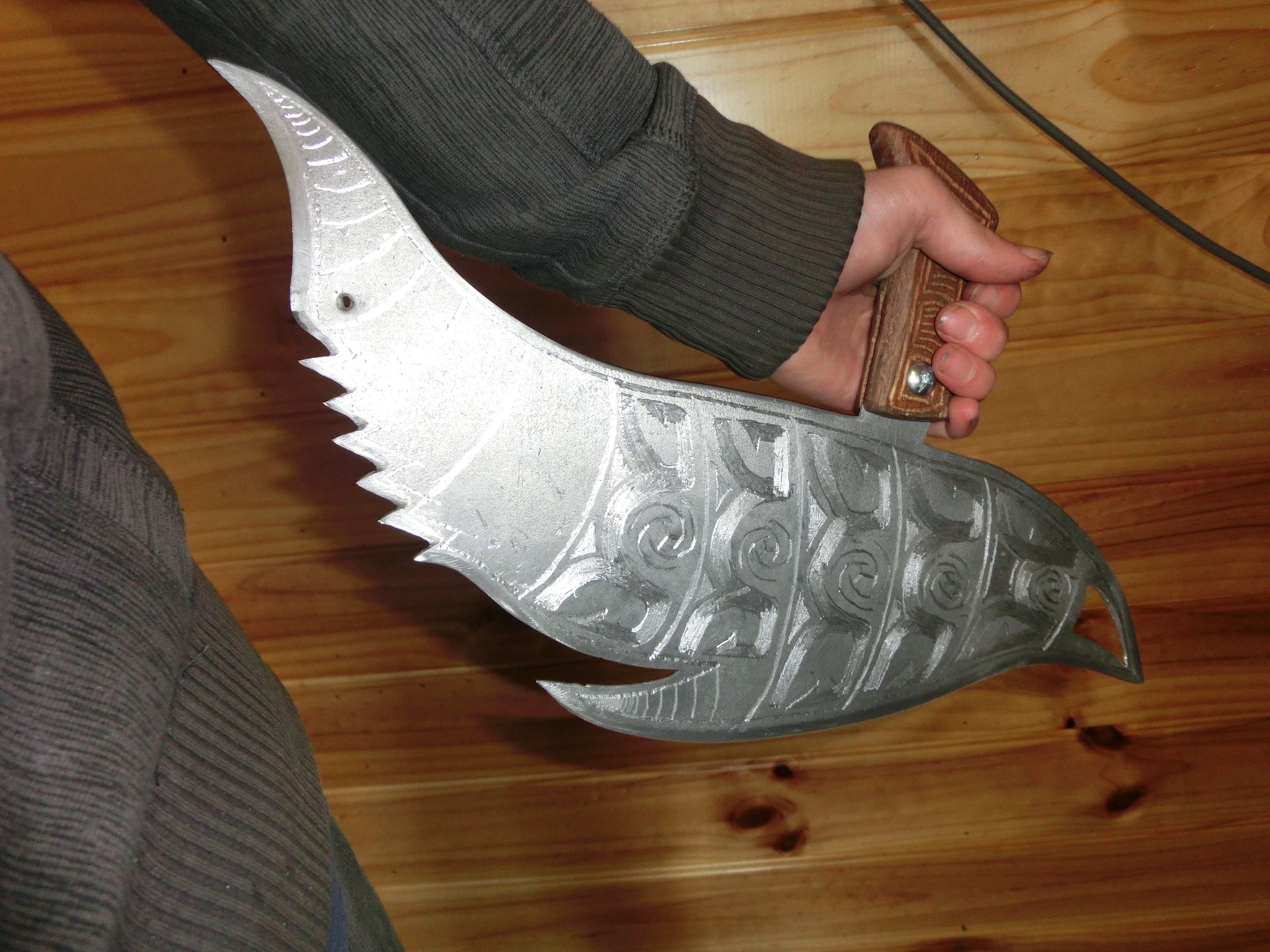 Make a Huge, Epic Knife "The Dolphin Blade" for Only $8 (Small Sword)