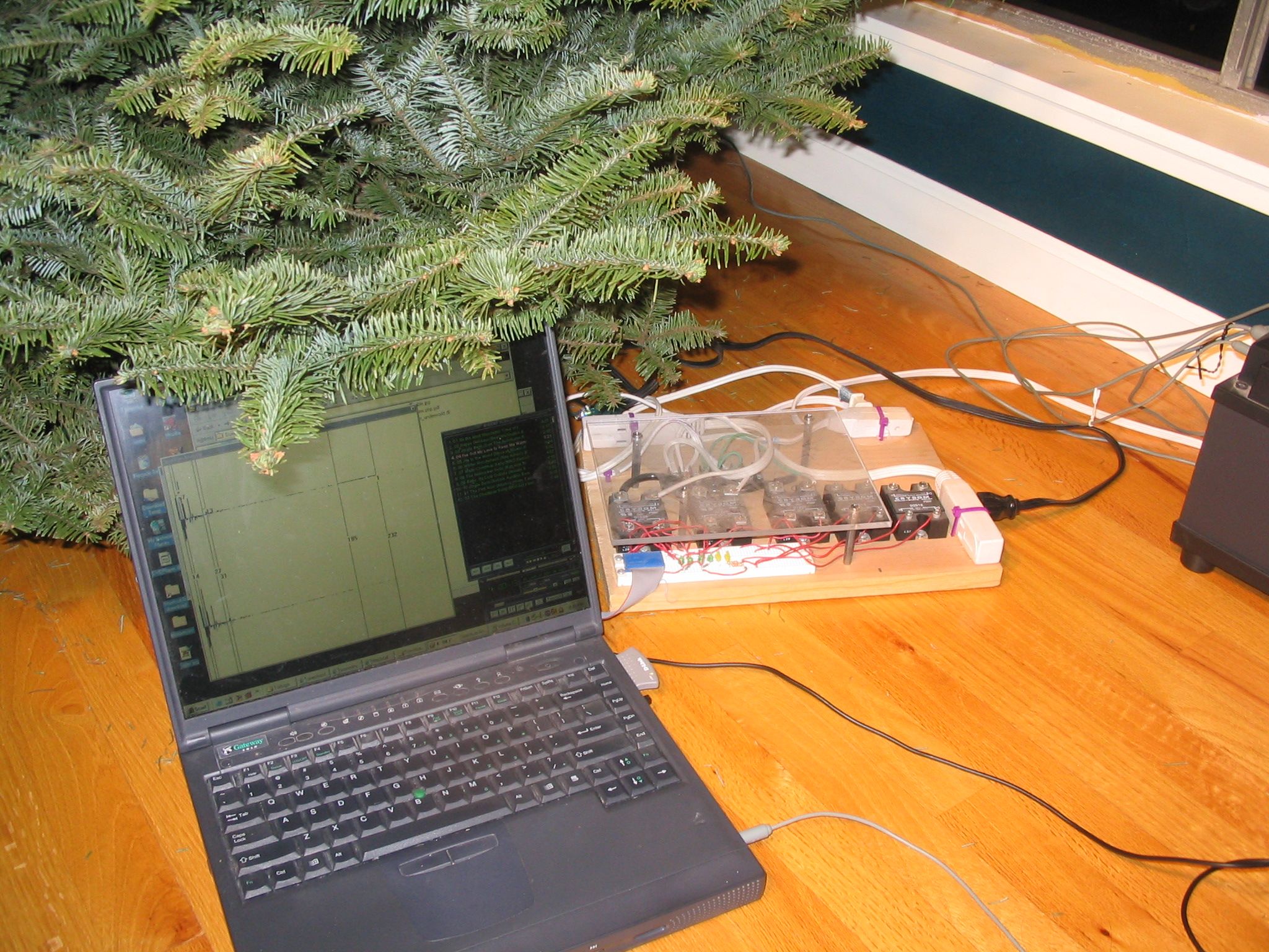 Computercontrolled Musicsynchronized Flashing Christmas Tree Lights