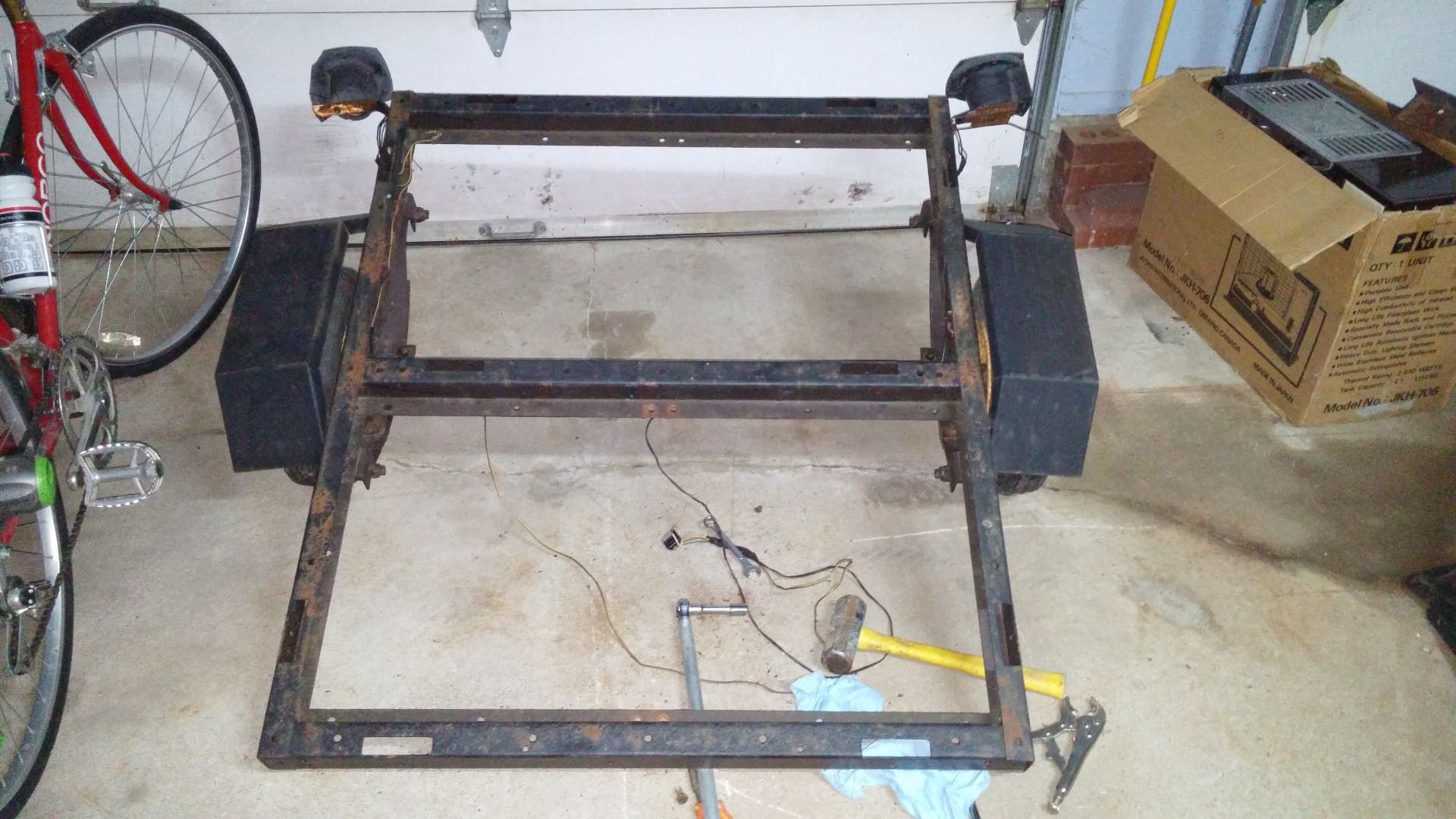 Jon Boat Trailer From a Harbor Freight 40 X 48 Trailer 5 Steps (with