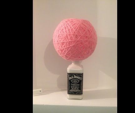 DIY guide for how to make a bottle lamp, YARN LAMPSHADE with step-by-step instructions