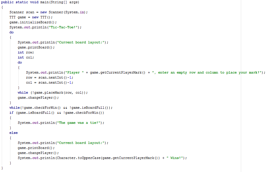 Java Tic Tac Toe Array Design Corral Java Tic Tac Toe Array Design Corral