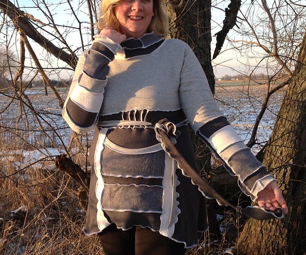 TWO SWEATSHIRT REMAKE - Perfect for Curvy Women in Leggings