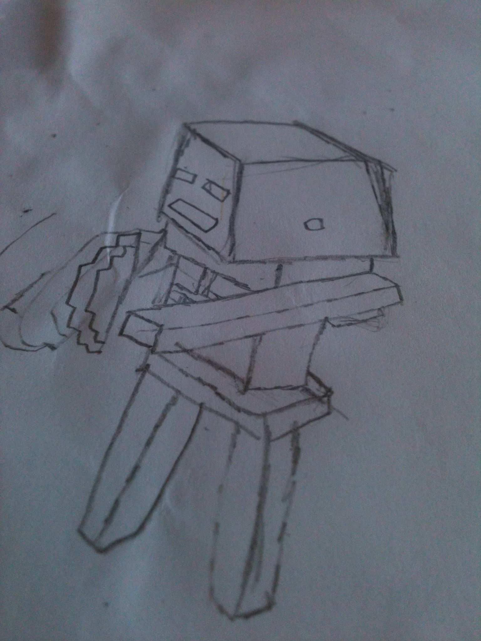 How To Draw A Minecraft Skeleton A Minecraft Series 10 Steps Instructables