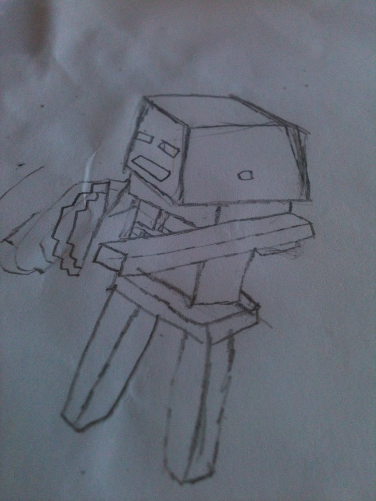 How To Draw A Minecraft Skeleton A Minecraft Series 10 Steps Instructables How To Draw A Minecraft Skeleton A Minecraft Series 10 Steps Instructables