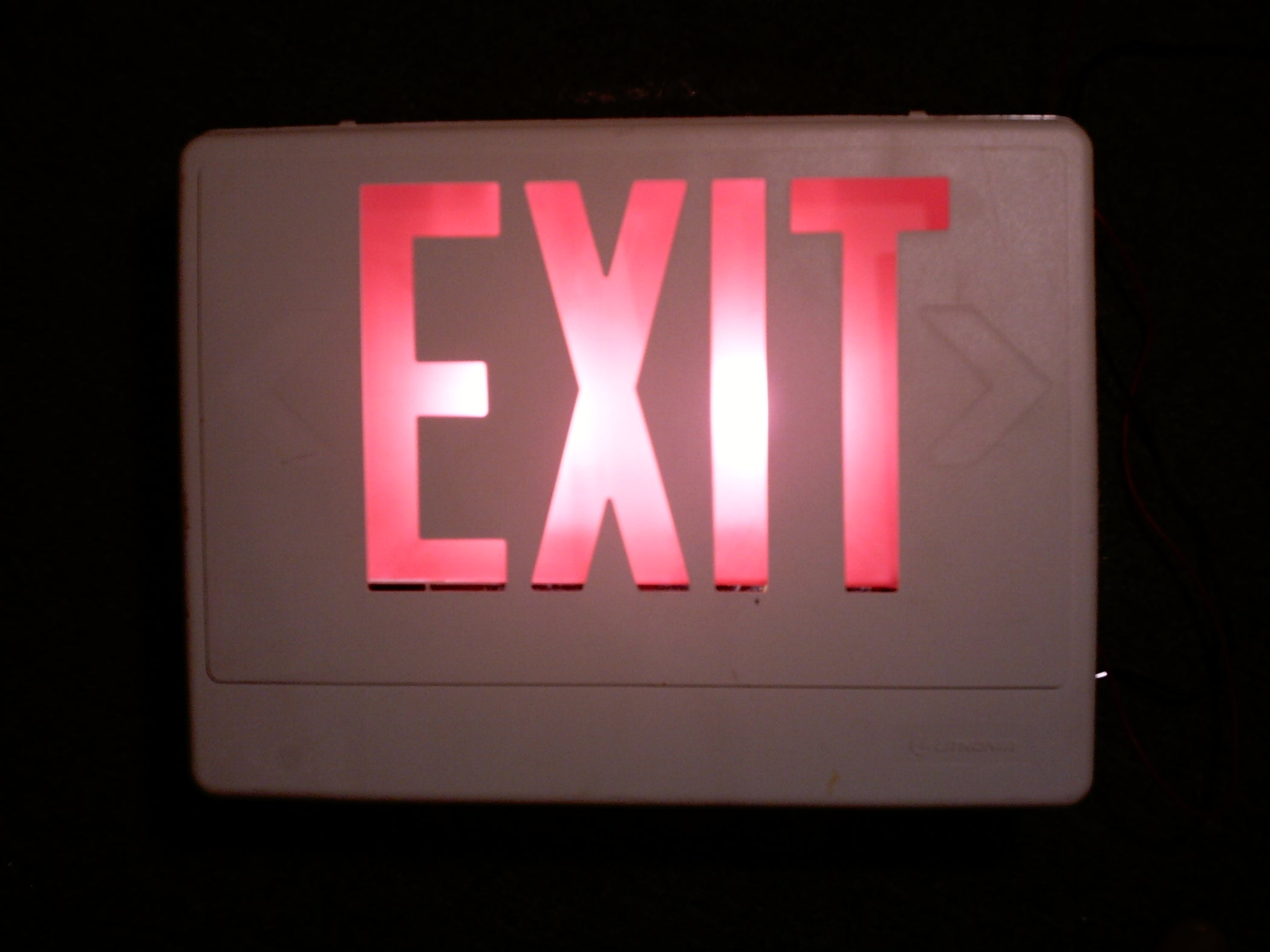 Exit Sign Lamp for Free! 4 Steps Instructables