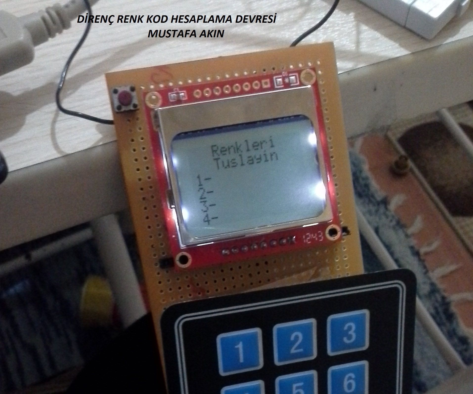 3310 5110 lcd screen hesapal up resistor color code DIY Project DIY Project Image