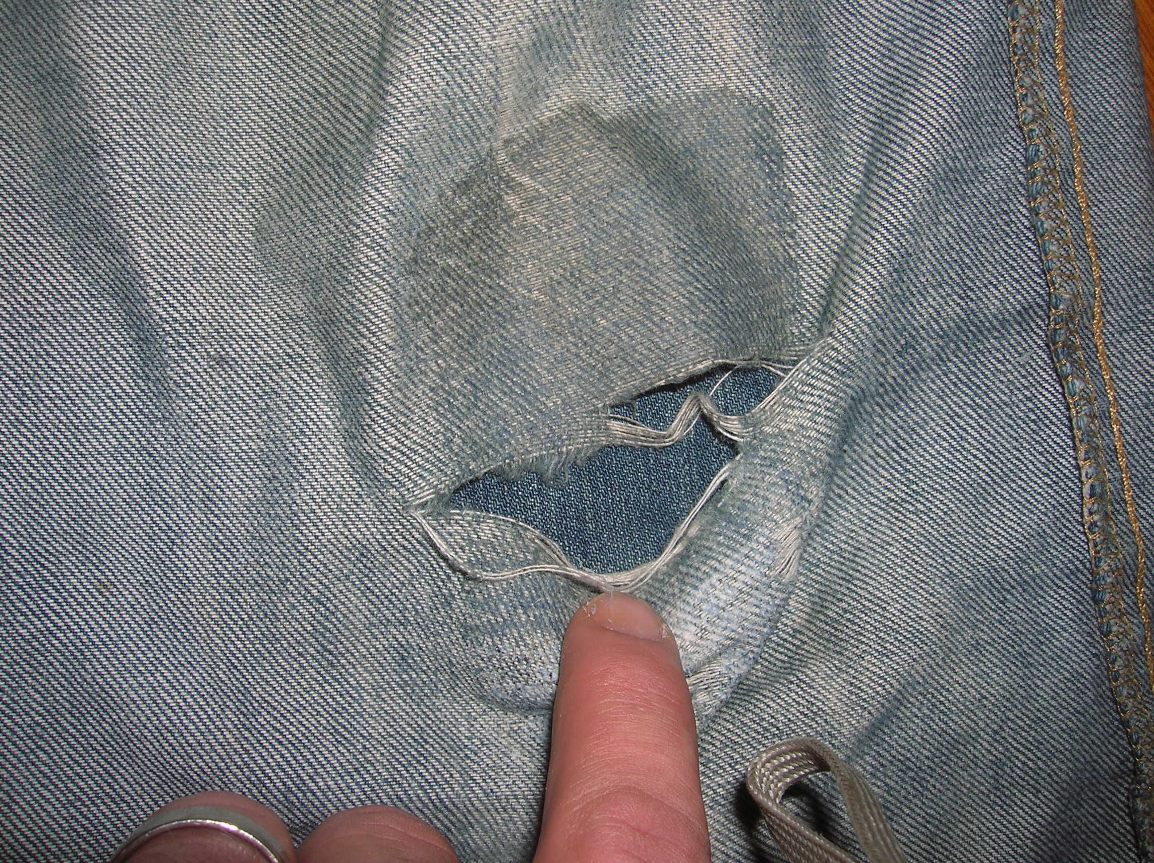 No Sew Jeans Patch 7 Steps Instructables