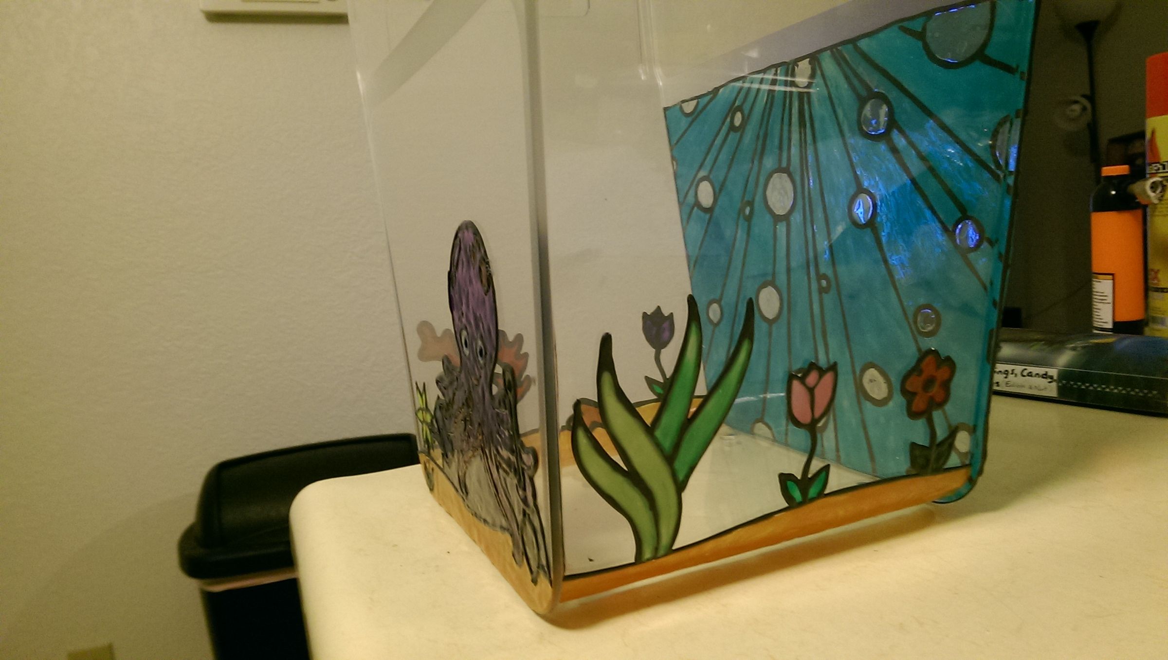 Stained Glass Octopus's Garden Fish Tank 5 Steps (with Pictures