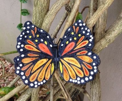 a beautiful quilled butterfly DIY Project DIY Project Image