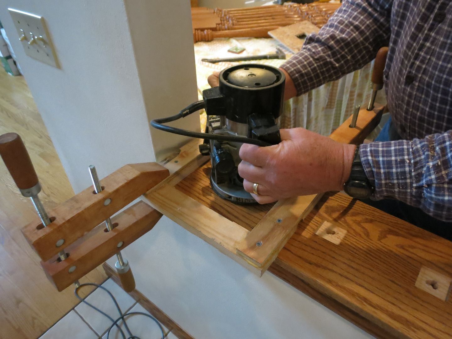 Before & After Decorative Tiles Replace Wooden Spindles 5 Steps