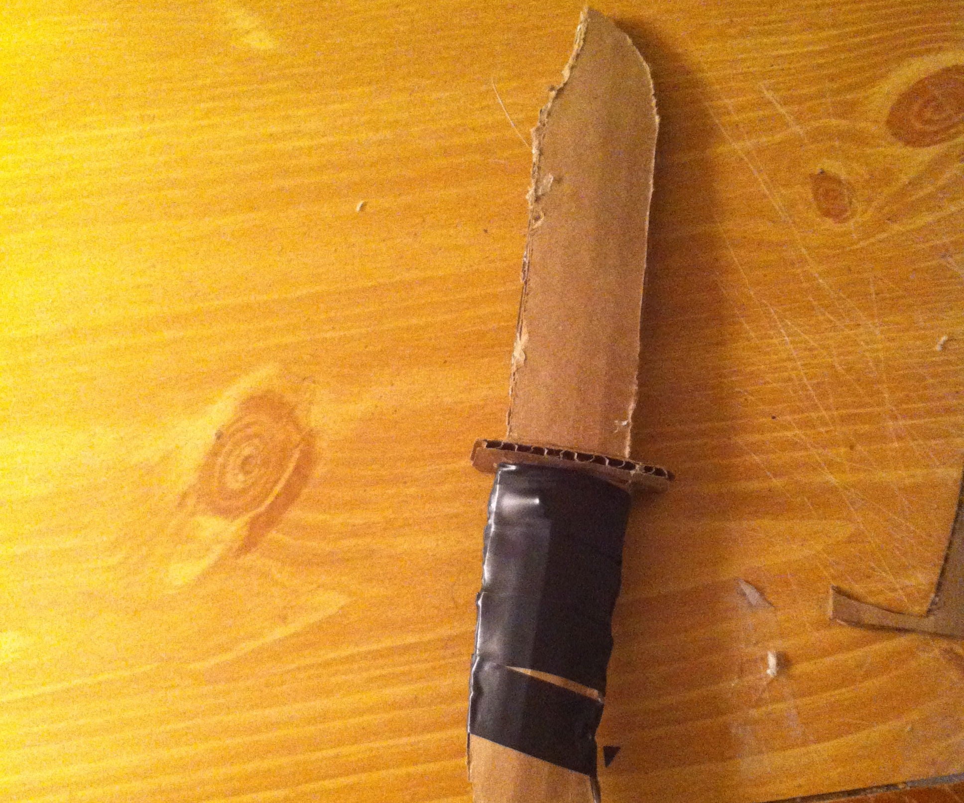 How To Make A Combat Knife Out Of Cardboard 5 Steps Ins