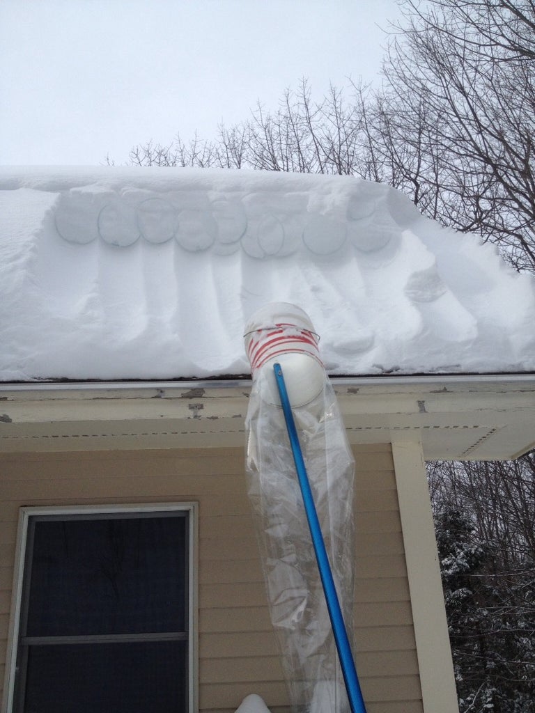 Roof Snow Rake Scooper Tool - Easy Diy Using A 5 Gallon Bucket, A Shower  Curtain, And A Pole : 3 Steps (With Pictures) - Instructables