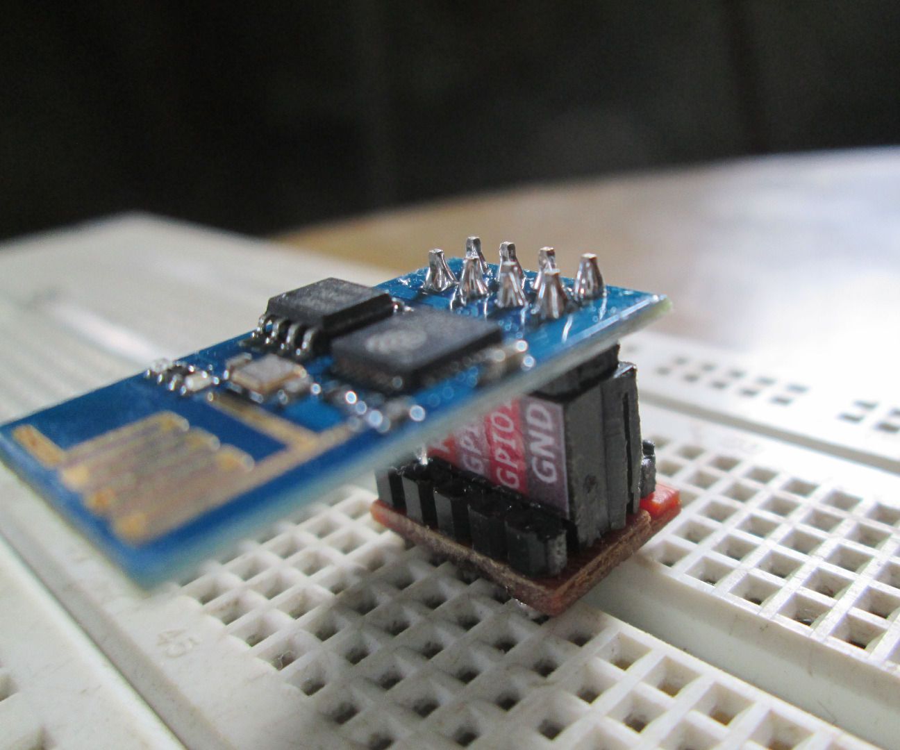 Sleek ESP8266 Breadboard Adapter With Pin LABEL