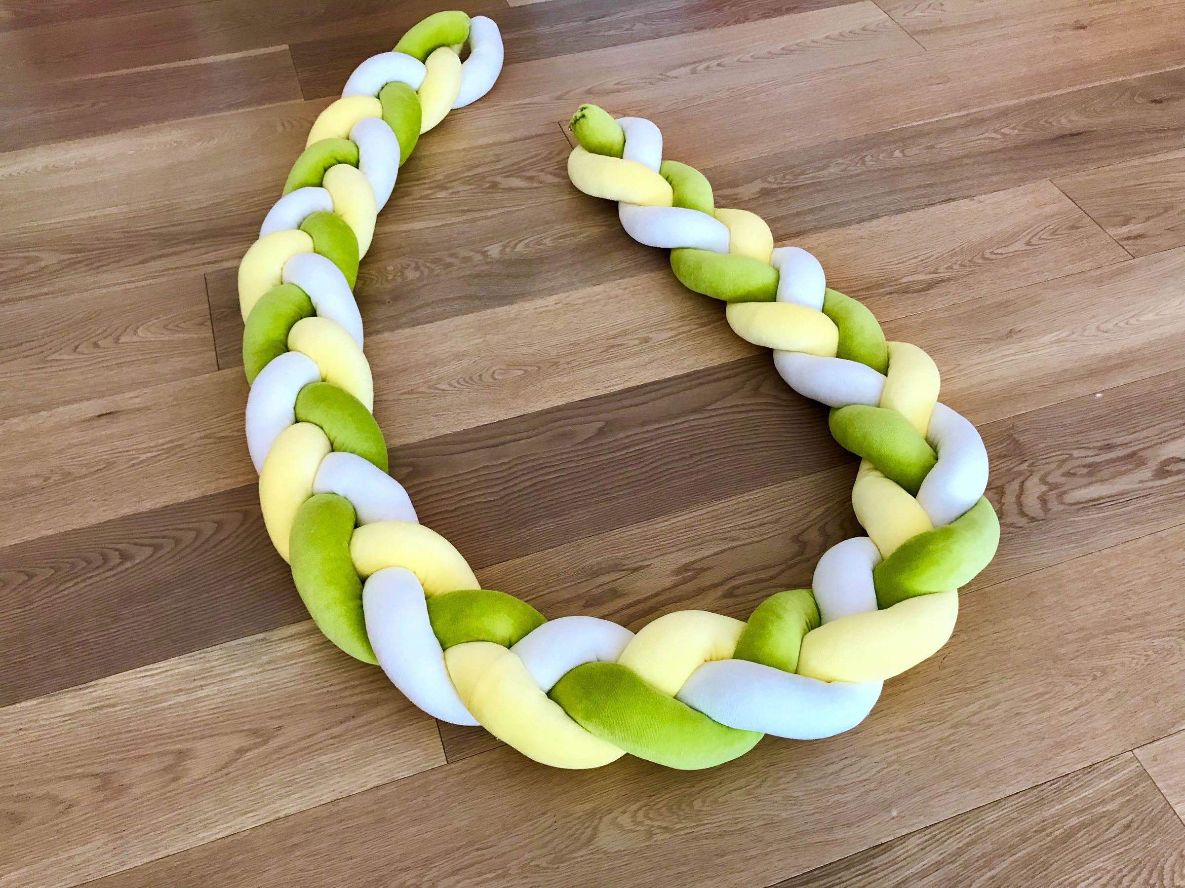 diy braided crib bumper tutorial