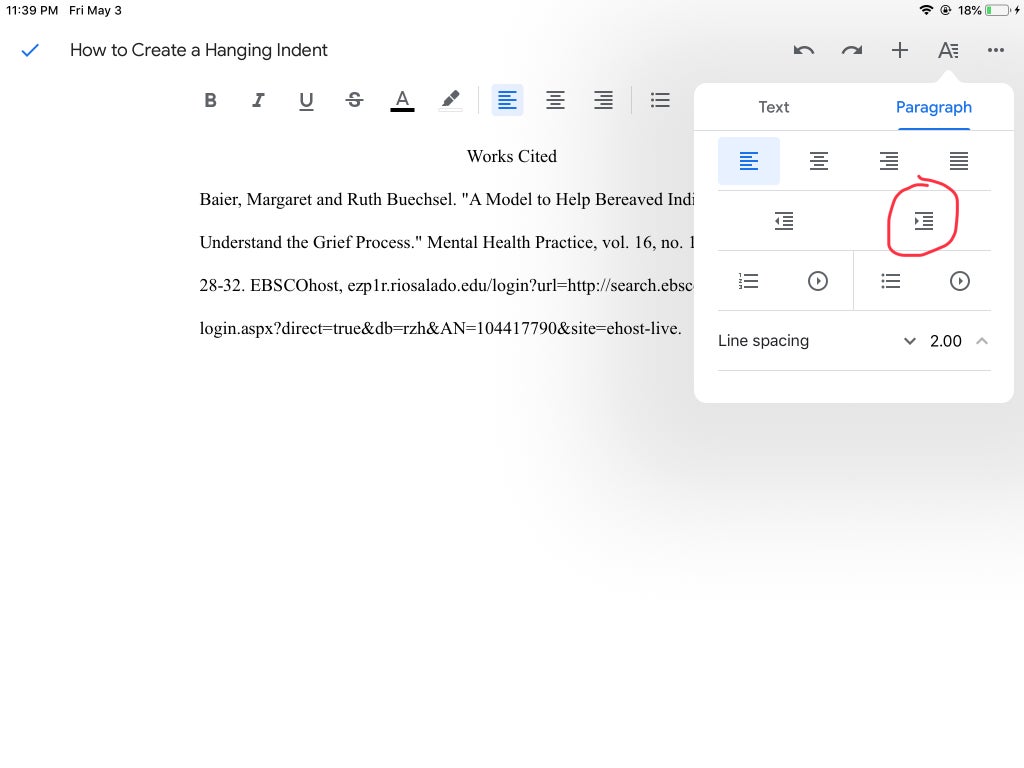 How To Create A Hanging Indent On Google Docs Ipad 12 Steps Instructables