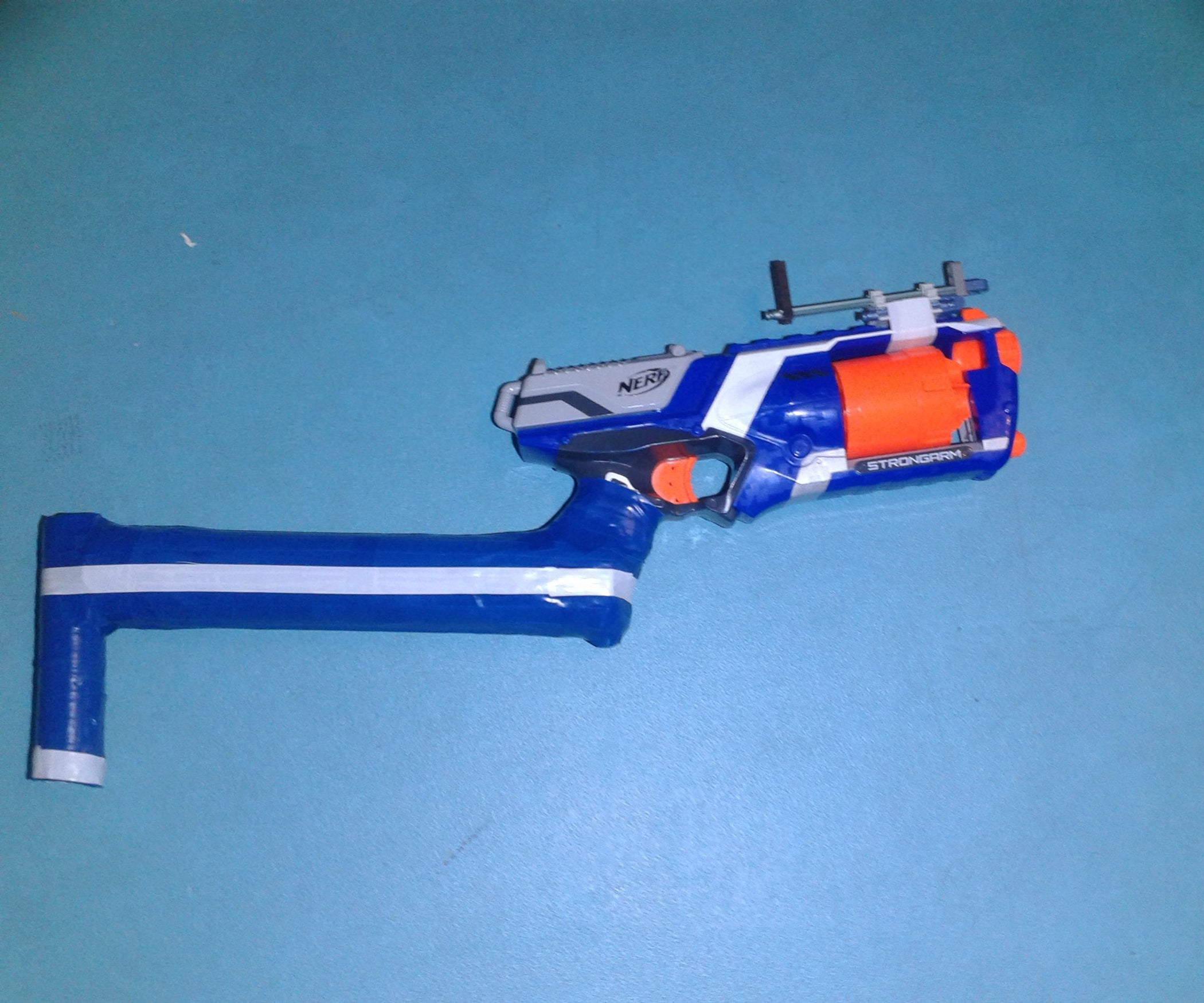 Nerf Strongarm Scrap Stock and Attachment System 4 Steps Instructables