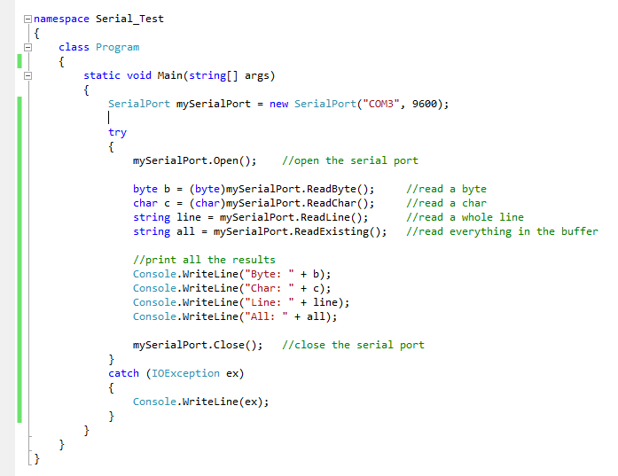 Reading From the Port