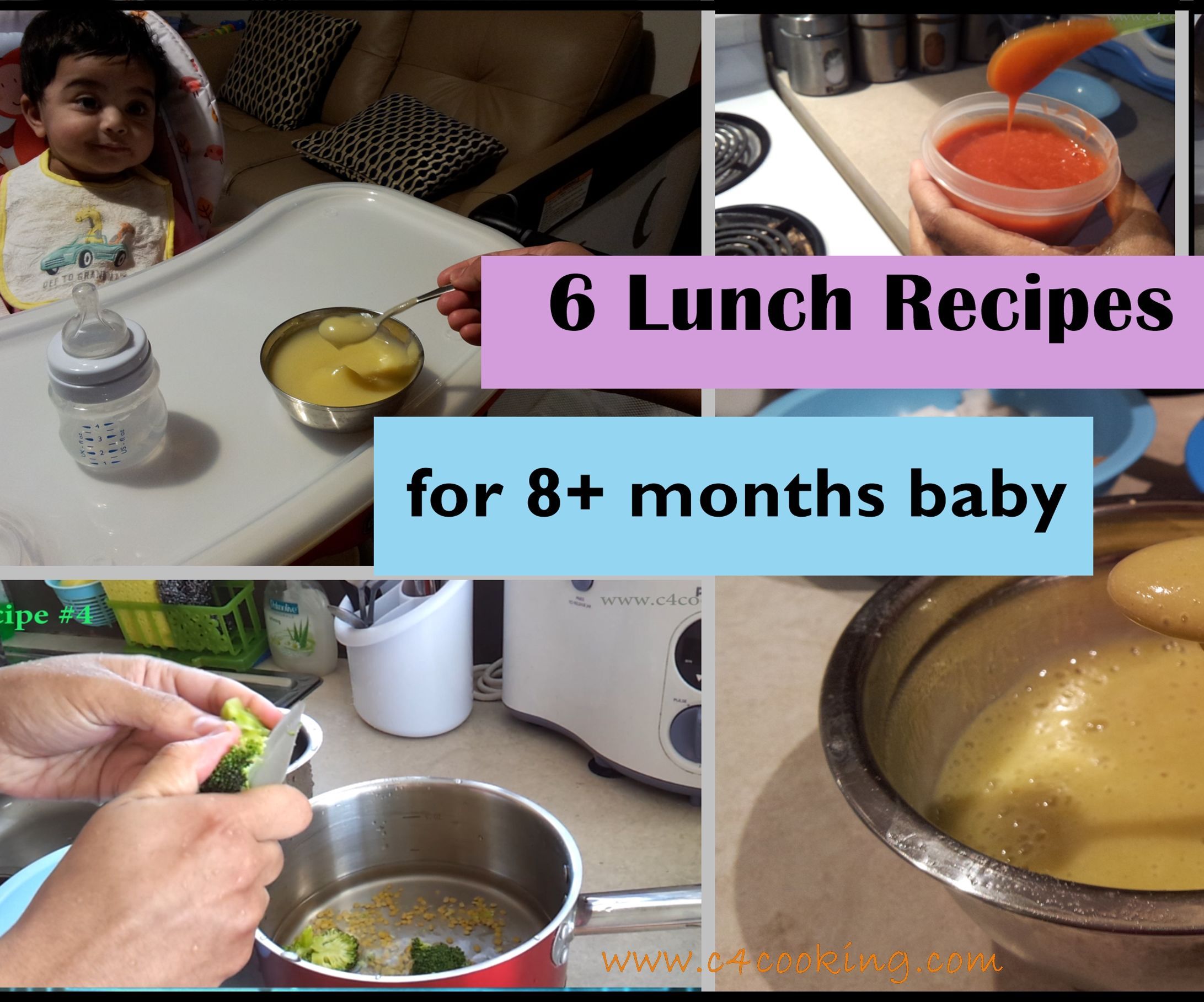 6 Lunch Recipes for 8+ Months Baby | Stage 3 - Homemade Baby Food Recipes