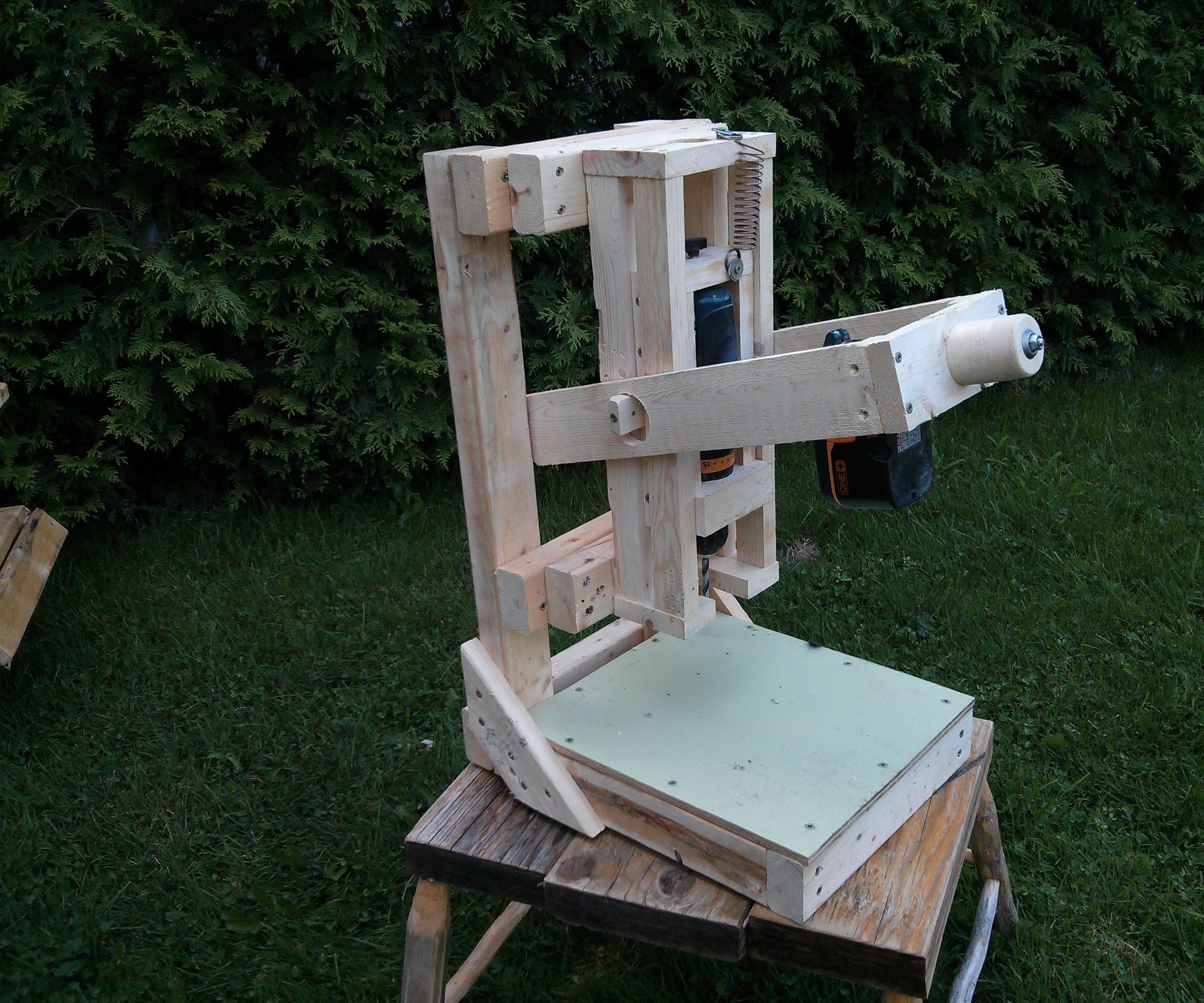 The Wooden Cordless Drill Press 10 Steps (with Pictures) Instructables