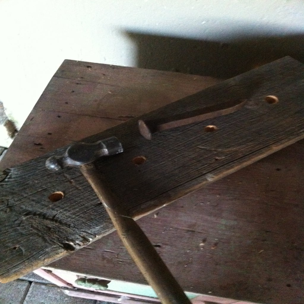 Coat Hanger From Railroad Spikes And Barn Board 7 Steps Instructables