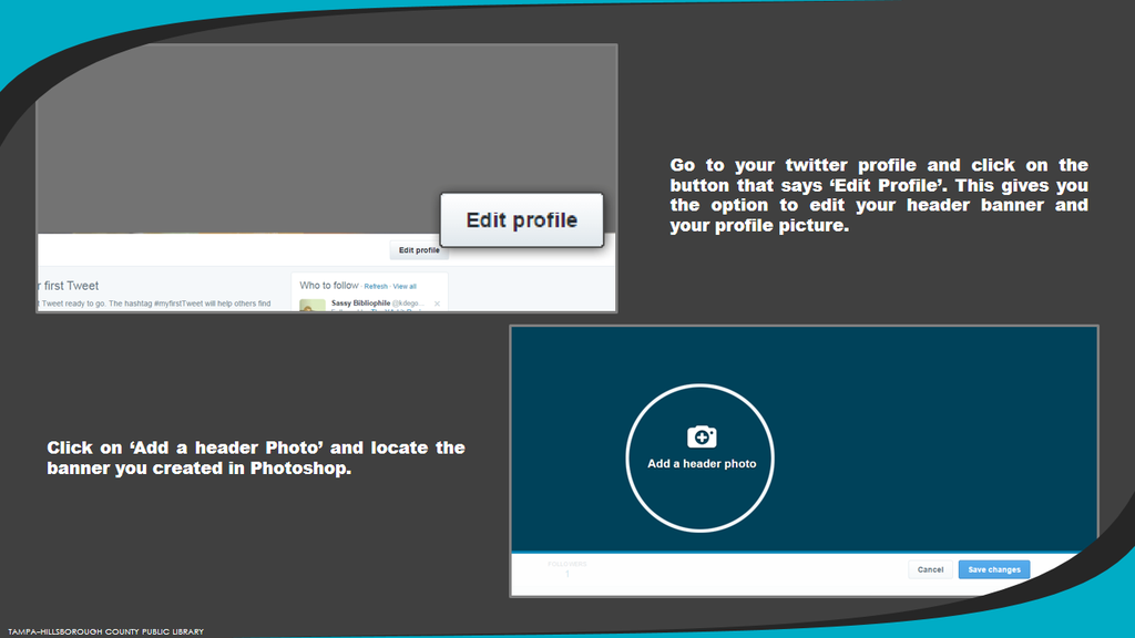 header for twitter with photoshop