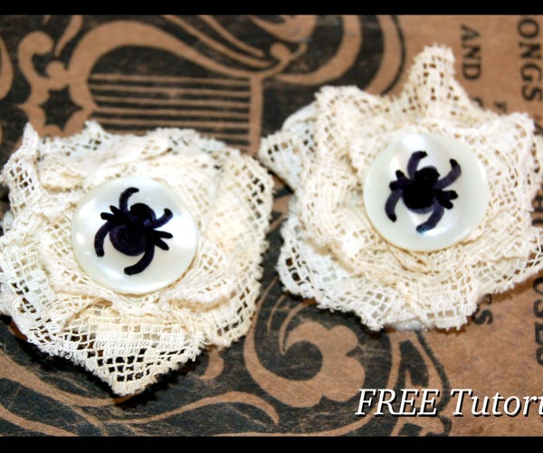 Spider and Web Hair Clip Tutorial