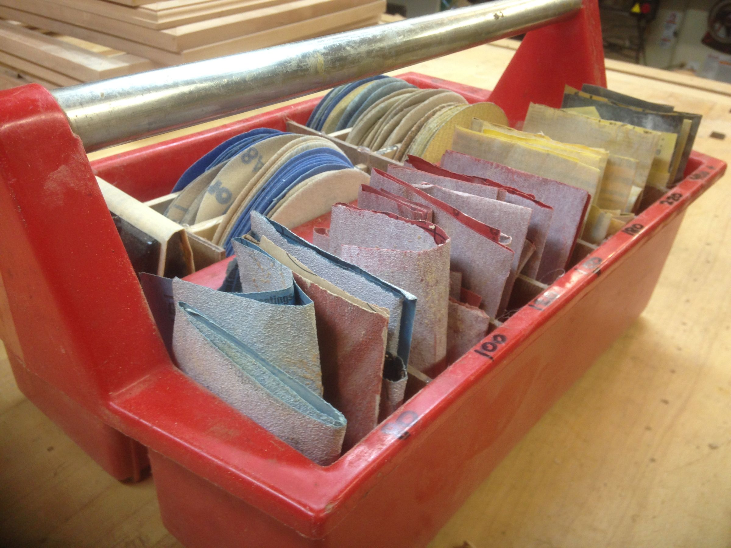 Where's the 180 Grit!?!?! Folded Sandpaper Organizer 3 Steps