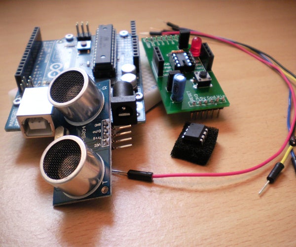 Ultrasonic Range Finder With an ATtiny85 (With Shield)