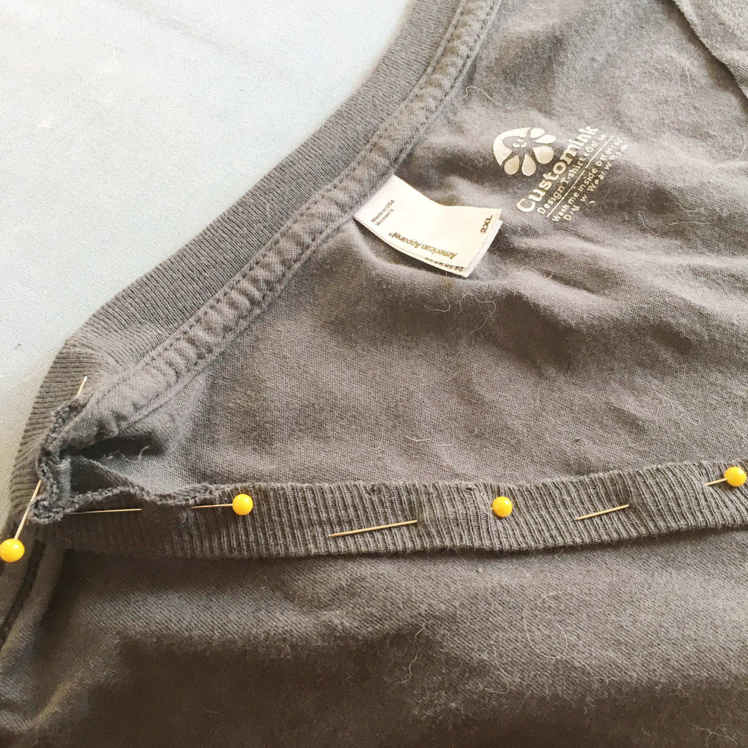 Turning a Crew Neck Into a VNeck 11 Steps (with Pictures