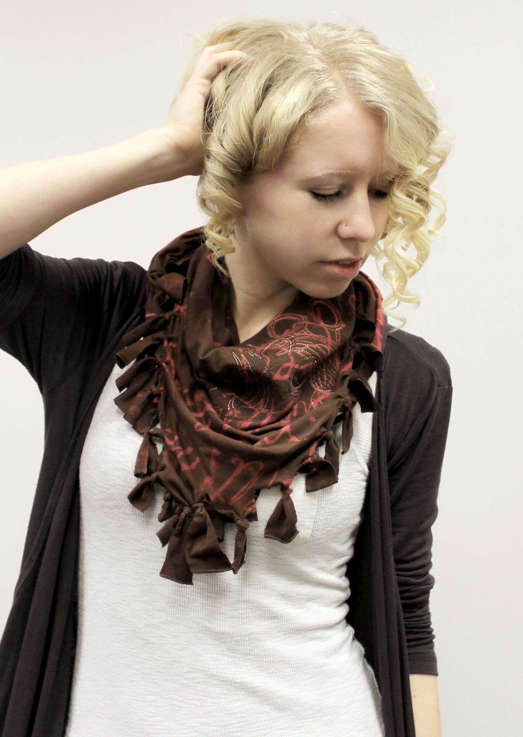 No Sew Script Scarf