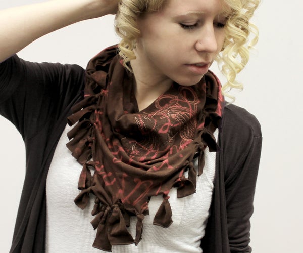 No Sew Script Scarf
