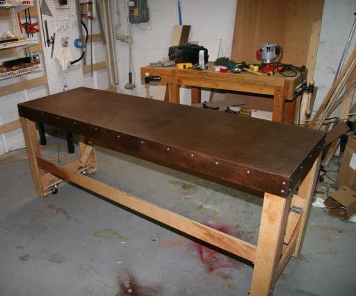 an assembly table from a hollow core door DIY Project DIY Project Image