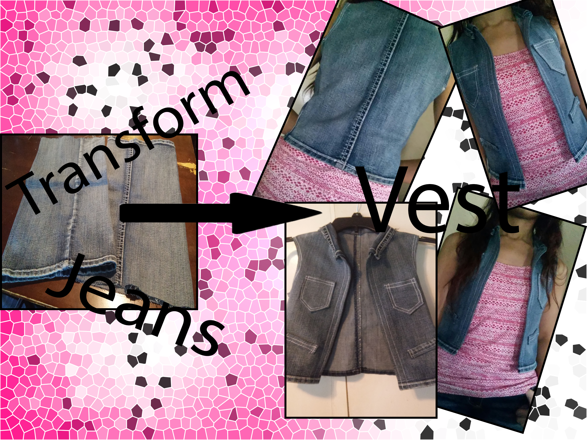 turning denim jacket into vest