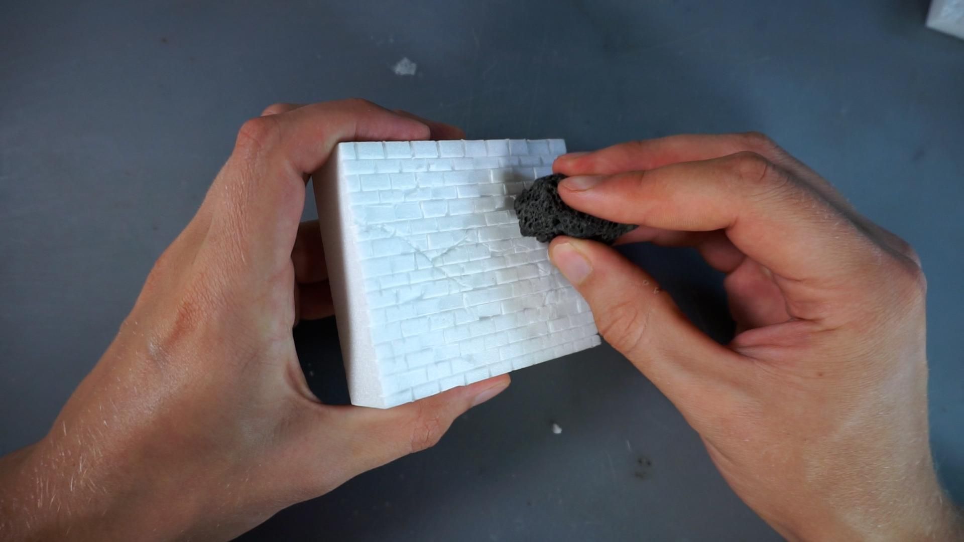Turn Foam Into a Hyper-Realistic Brick Wall Model : 16 Steps (with ...