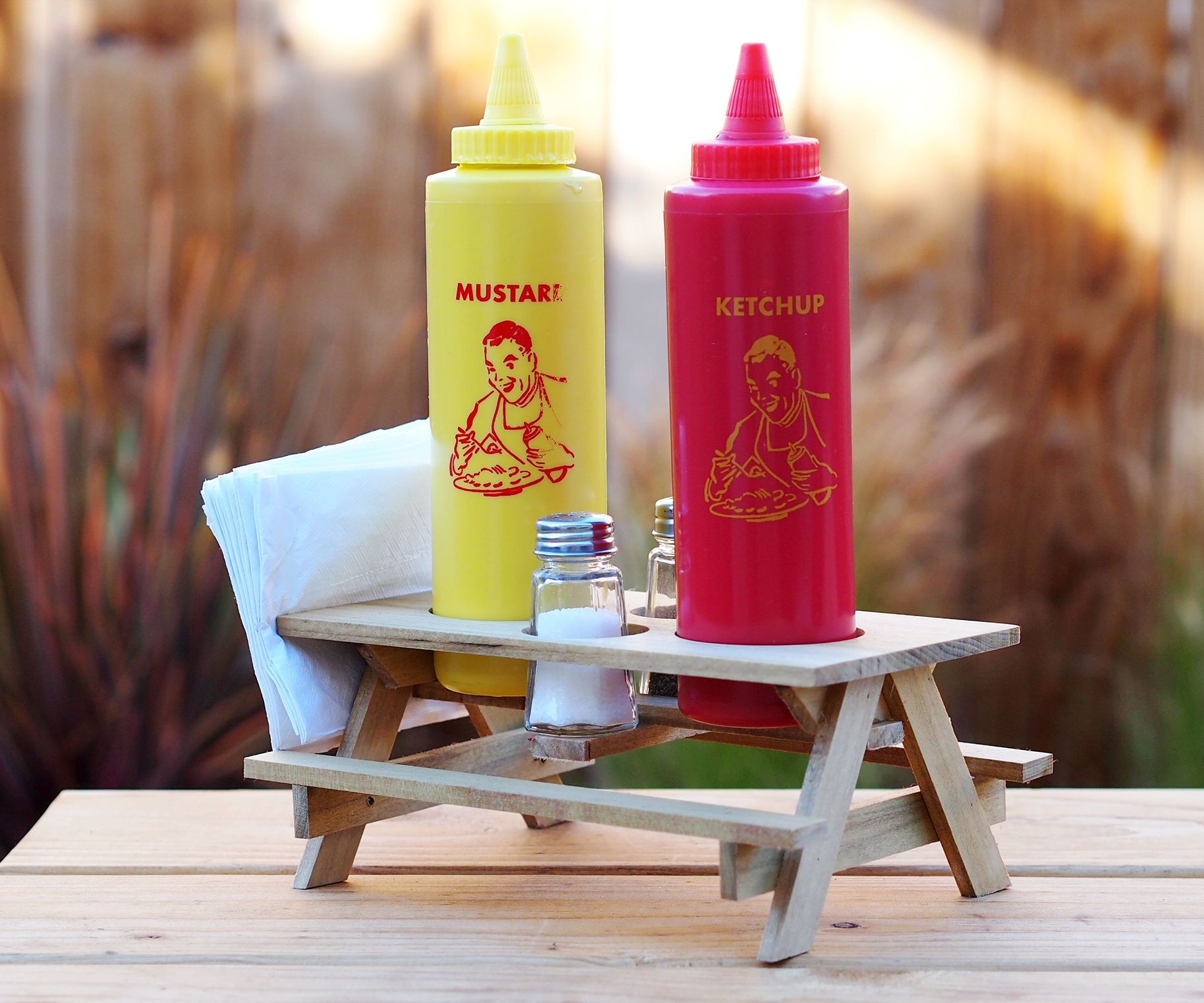 Picnic Table Condiment Holder