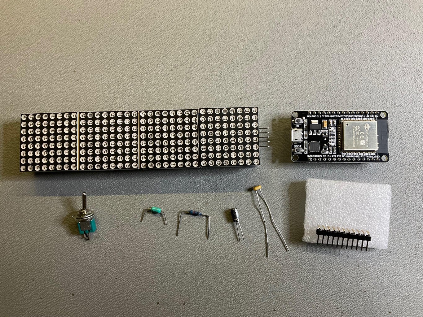 Simple LED Matrix Clock - Internet Time Synced - ESP32 Based : 3 Steps ...
