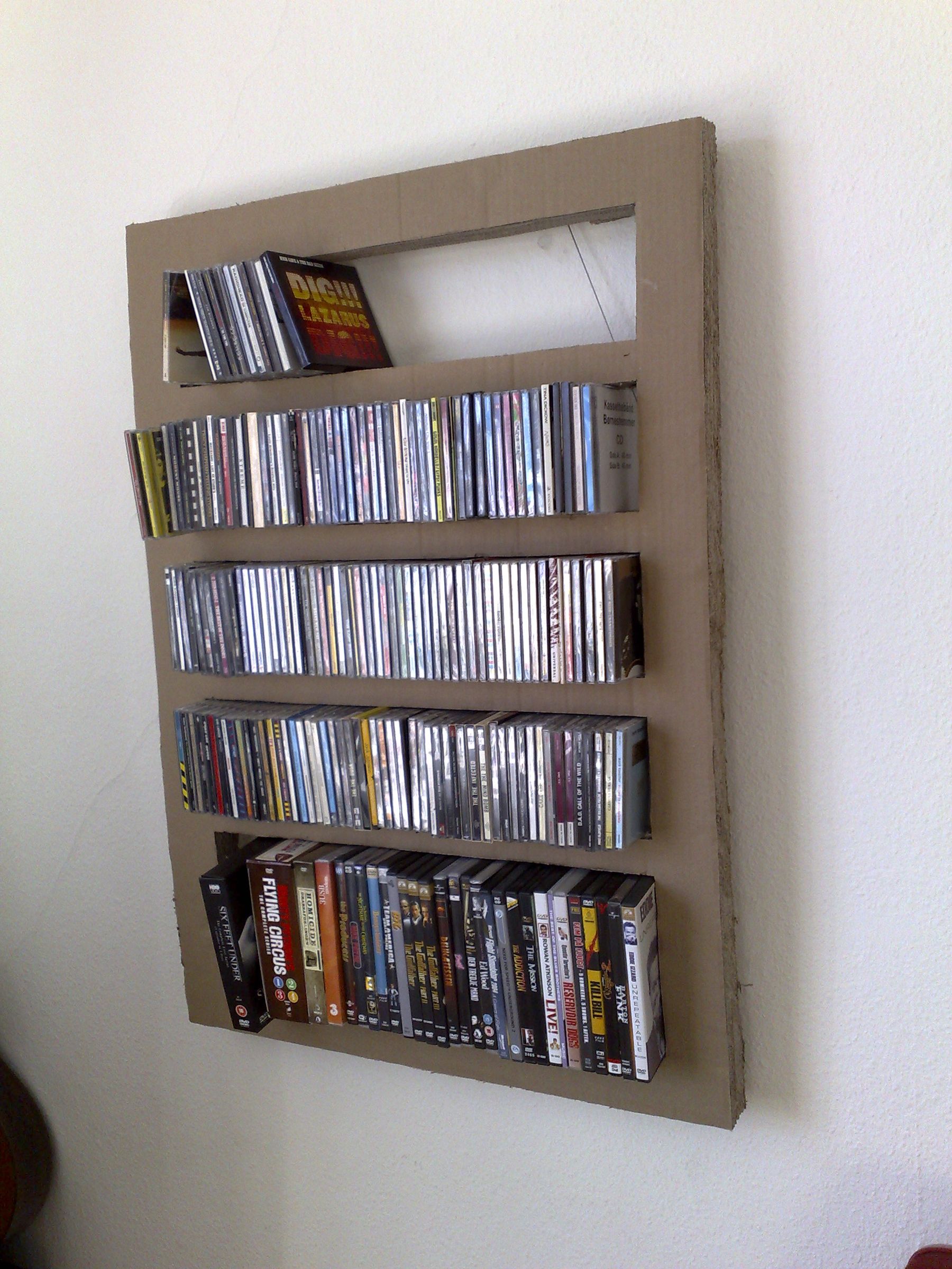 Cardboard CD Rack 10 Steps Instructables