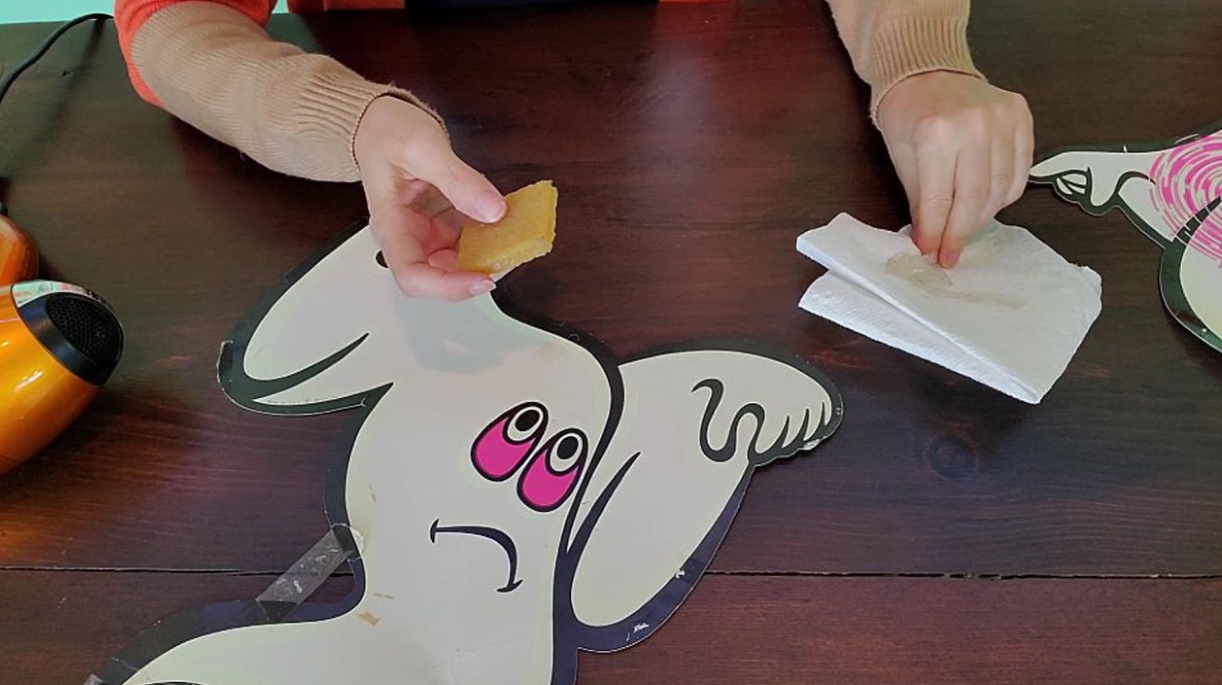 Easy Way to Remove Sticky Tape Residue From Paper Decorations