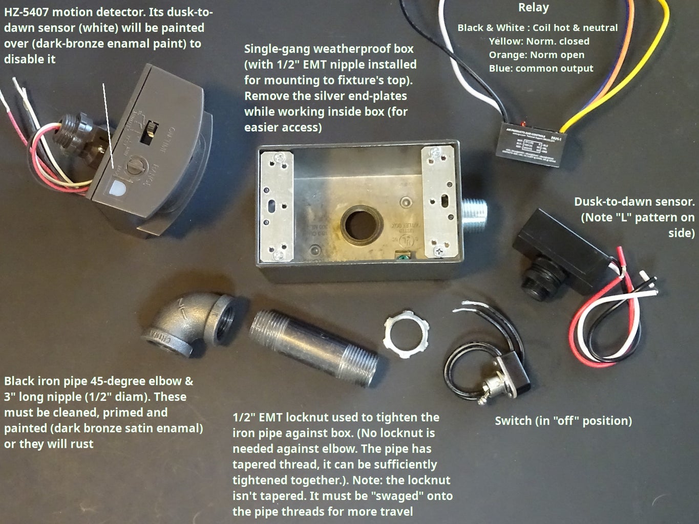 Dual-Brightness Motion-Sensing Patio Light : 10 Steps ...