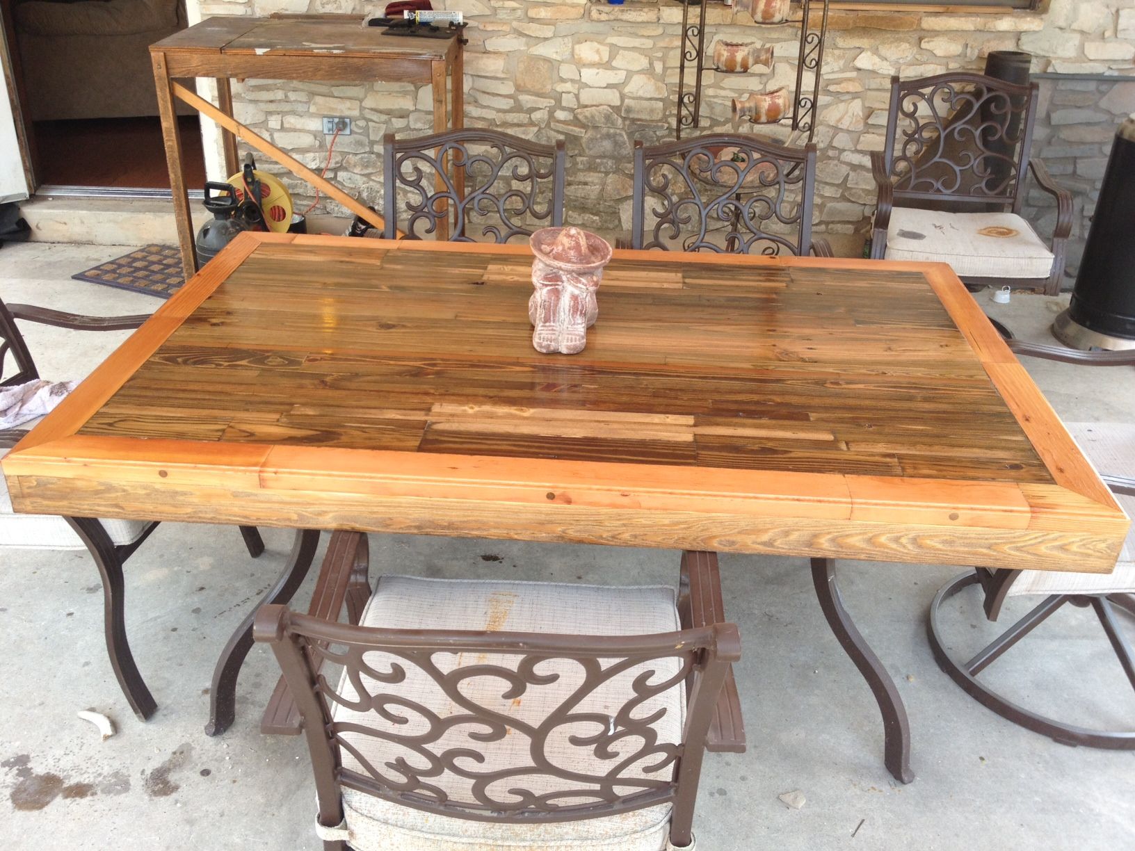 Patio Tabletop Made From Reclaimed Deck Wood 4 Steps (with Pictures) Instructables